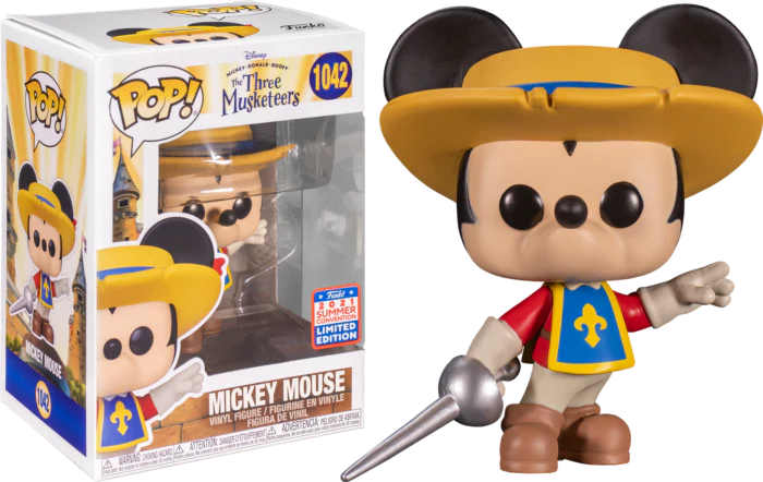 בובת פופ דיסני: שלושת המוסקטרים מיקי מאוס Funko POP! Disney: The Three Musketeers Mickey Mouse #1042 Summer Convention Limited Edition
