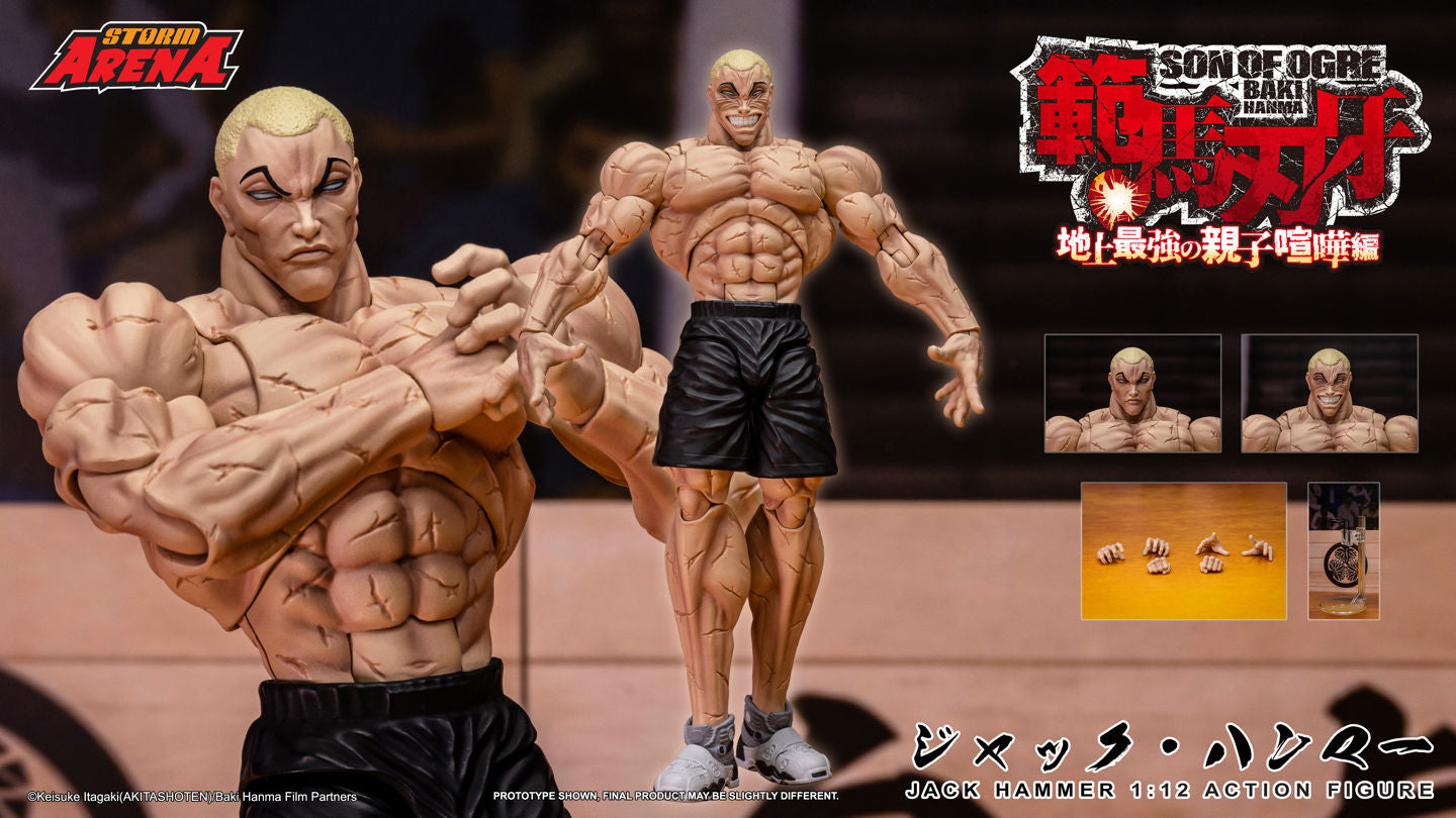 Baki Hanma: Son of Ogre אקשן פיגר ג'ק האמר מסדרת Storm Arena בקנה מידה 1/12