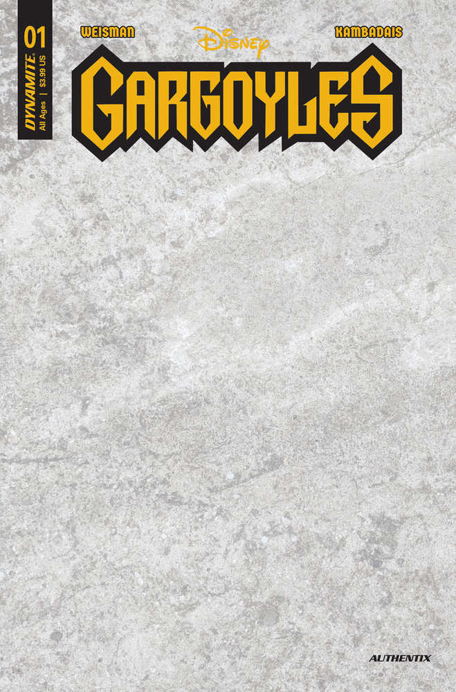Gargoyles #1 Cover Zc Foc Grey Blank Authentix