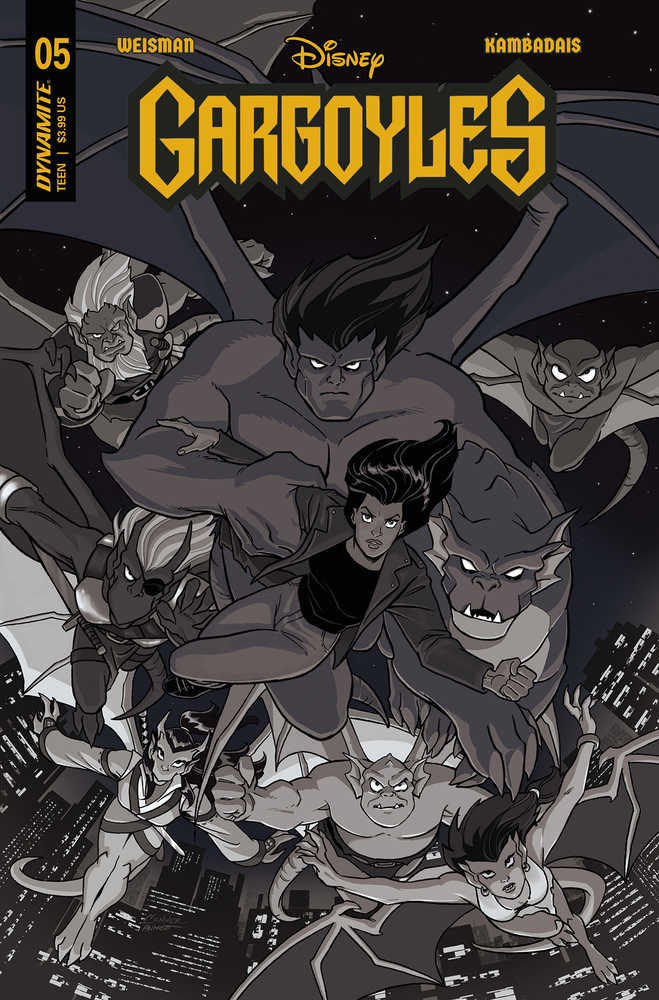 Gargoyles #5 Cover Zd 10 Copy Foc Variant Edition Conner Black & White