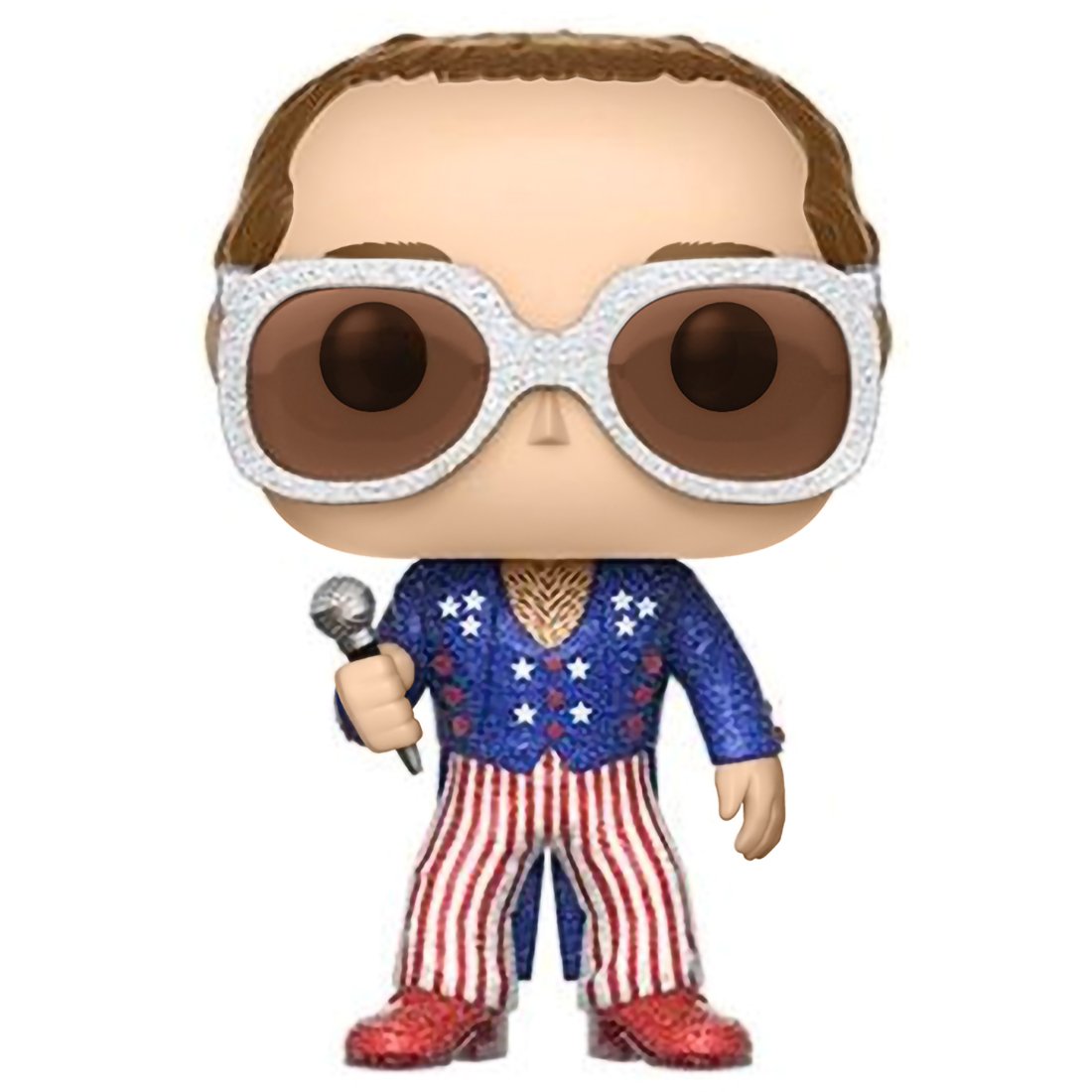 בובת פופ מוזיקה: אלטון ג'ון נוצץ Funko POP! Rocks: Elton John Red, White & Blue (Glitter) #63