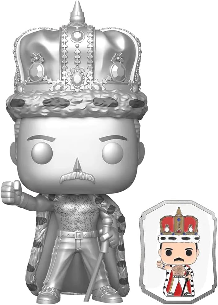 בובת פופ מוזיקה: קווין פרדי מרקיורי כסוף Funko POP! Rocks: Queen Freddie Mercury Silver #184 HOT TOPIC EXCLUSIVE