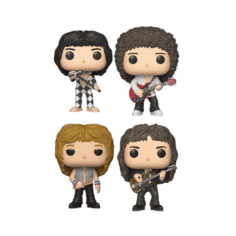 בובת פופ מוזיקה: קווין מארז 4 דמויות Funko POP! Rocks: Queen 4 Pack Walmart Exclusive