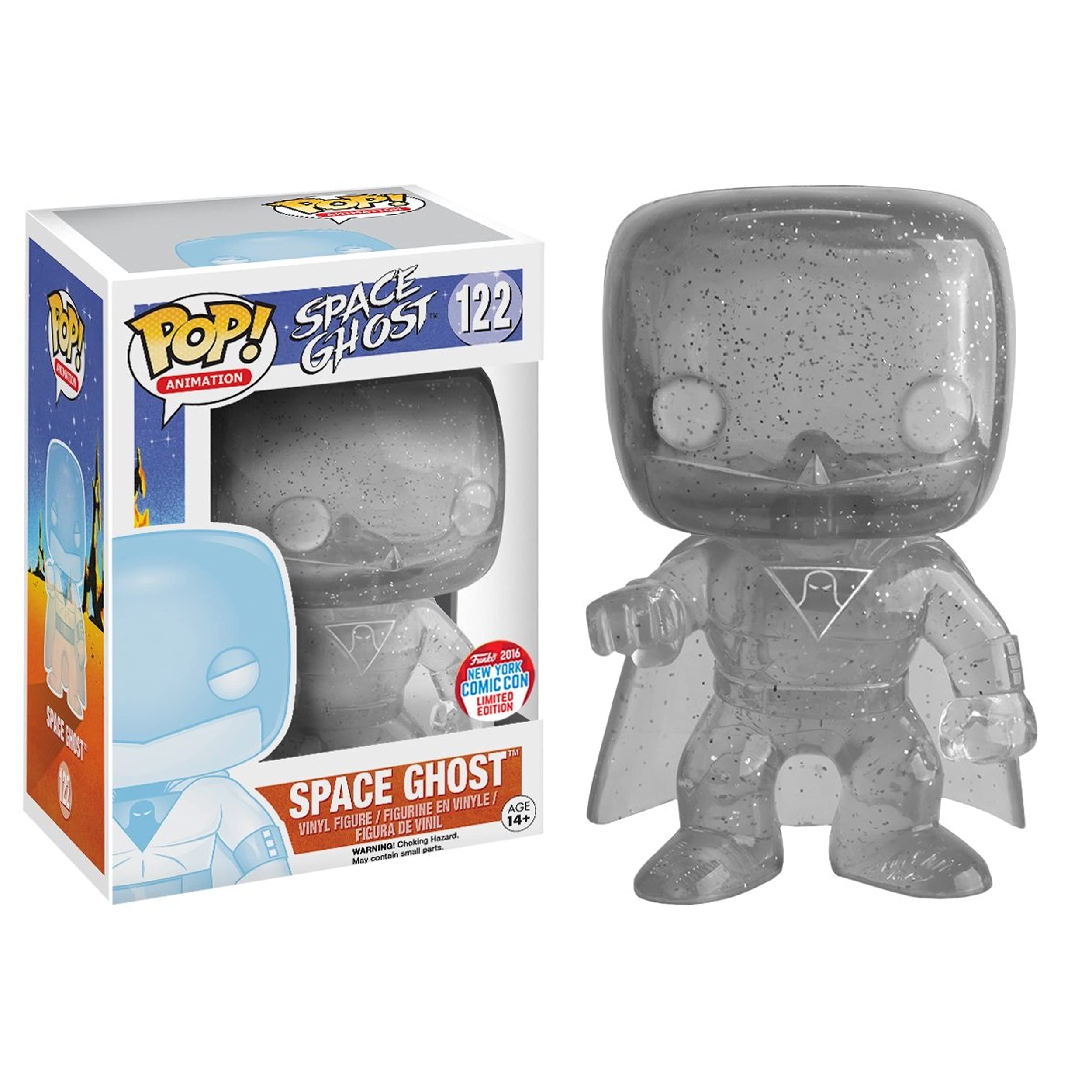 *אריזה פגומה* בובת פופ אנימציה: ספייס גוסט Funko POP! Animation: Space Ghost #122 2016 New York Comic Con Limited Edition
