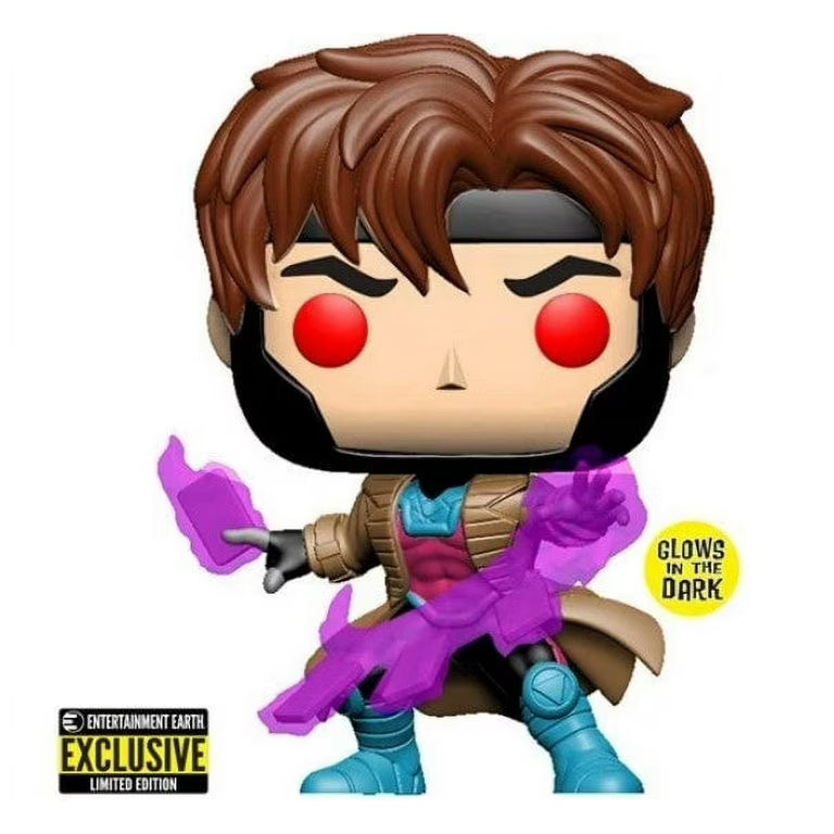 בובת פופ מארוול: אקס-מן גמביט Funko POP! Marvel: X-Men Gambit #553 Glow in the Dark Entertainment Earth Exclusive