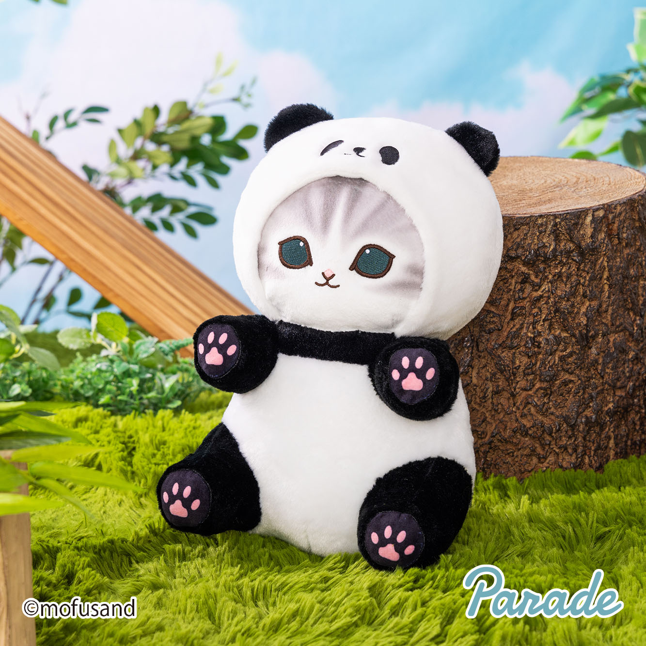 מופוסנד בובת פרווה בינונית חתול פנדה (Panda Nyan)