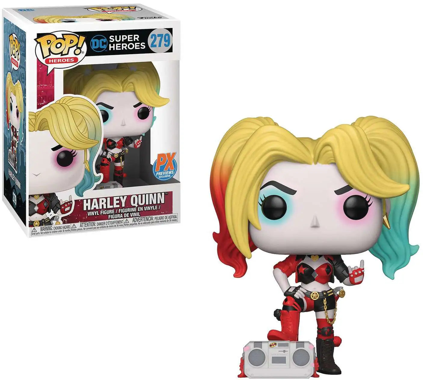 בובת פופ גיבורים: הארלי קווין Funko POP! Heroes: Harley Quinn #279 PX Previews Exclusive