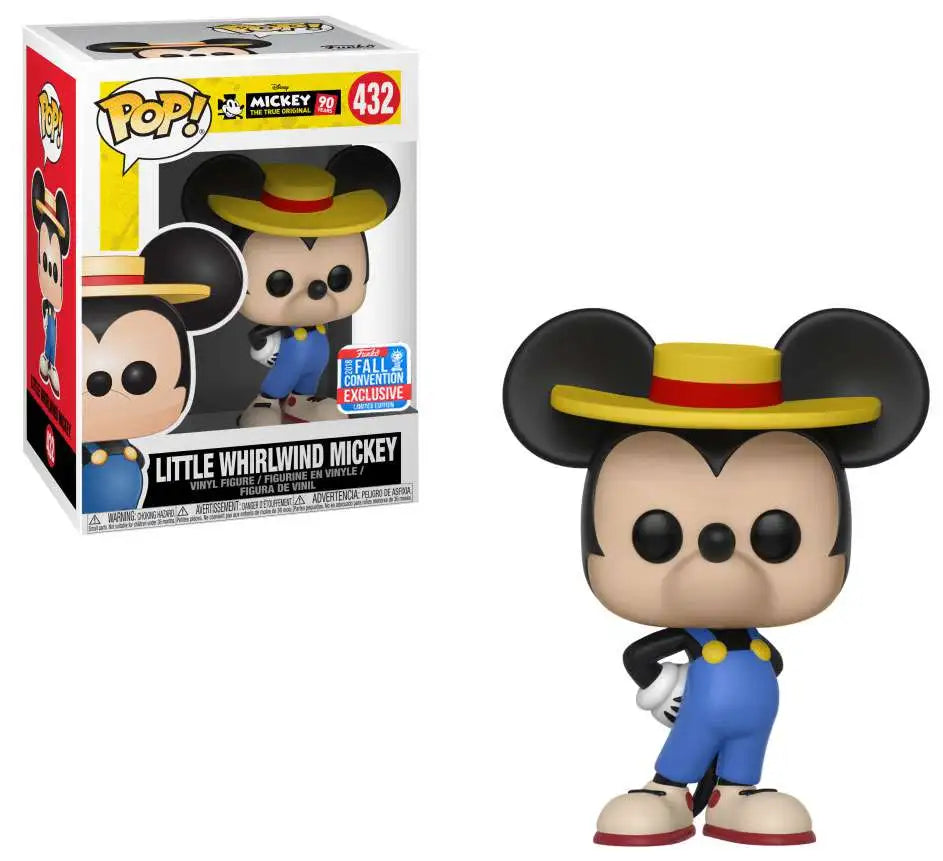 בובת פופ דיסני: מיקי מאוס מתוך הסופה הקטנה Funko POP! Disney: Mickey The True Original 90 Years Little Whirlwind Mickey #432 Fall Convention 2018 Exclusive