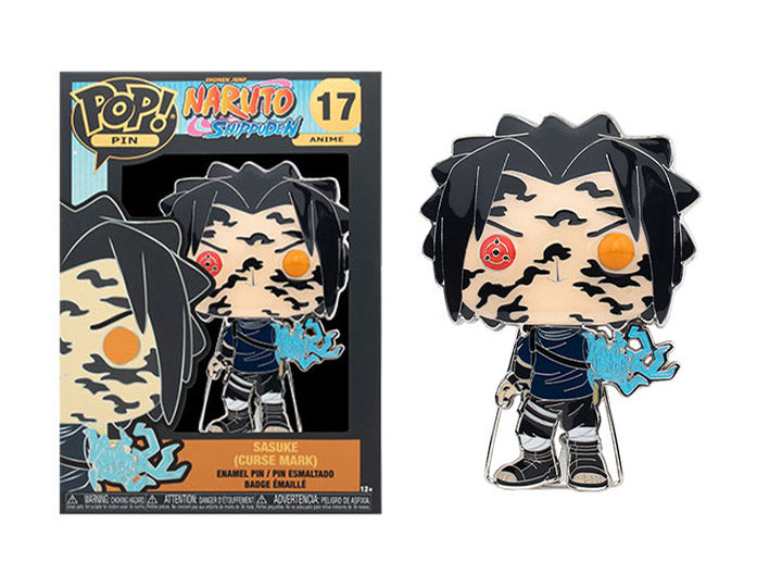 סיכת פופ נארוטו: סאסקה אוצ'יהא (סימן הקללה) Funko POP! Pins: Naruto Sasuke Uchiha (Curse Mark) #17