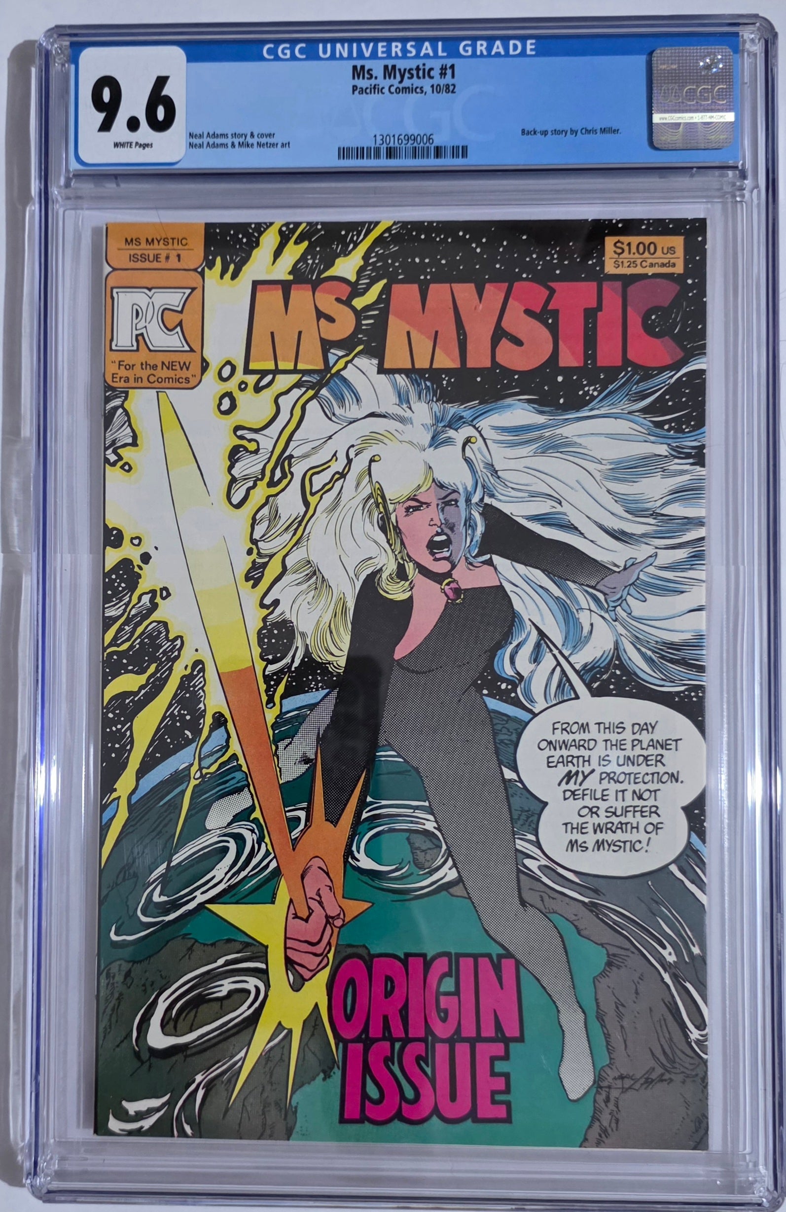 Ms. Mystic #1 CGC 9.6 קומיקס אספנות מדורג מבית Pacific Comics