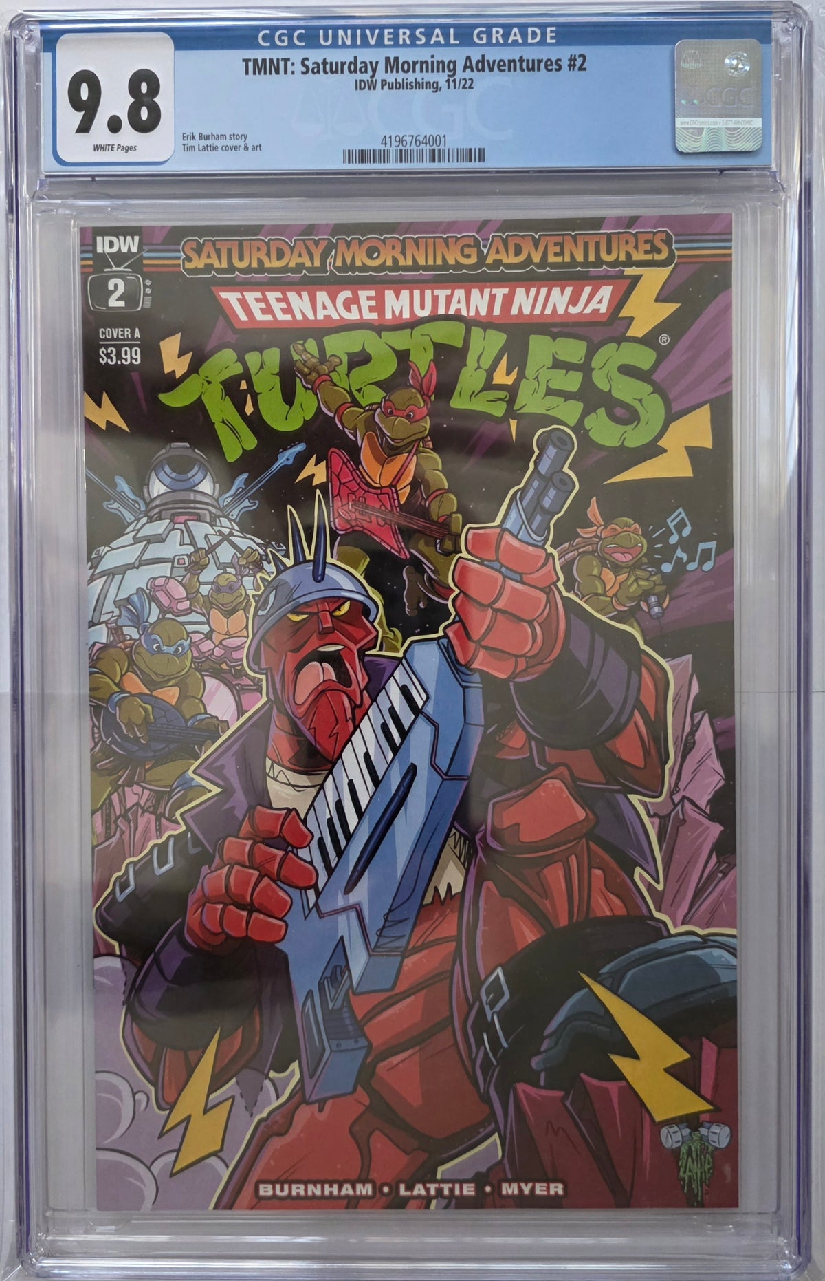 Teenage Mutant Ninja Turtles: Saturday Morning Adventures #2 CGC 9.8 קומיקס אספנות מדורג מבית IDW Publishing