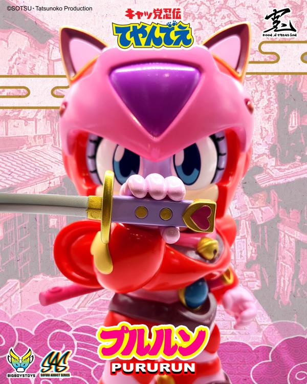 Samurai Cats Esther/Puroron figure from the Sofubi Addict series