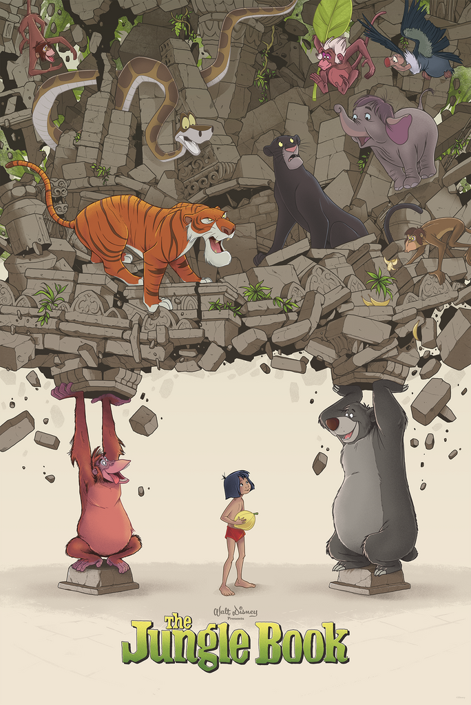 הדפס אומנותי ספר הג'ונגל מבית BOTTLENECK GALLERY