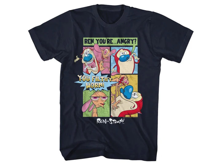 רן וסטימפי חולצת טי בעיצוב קומיקס