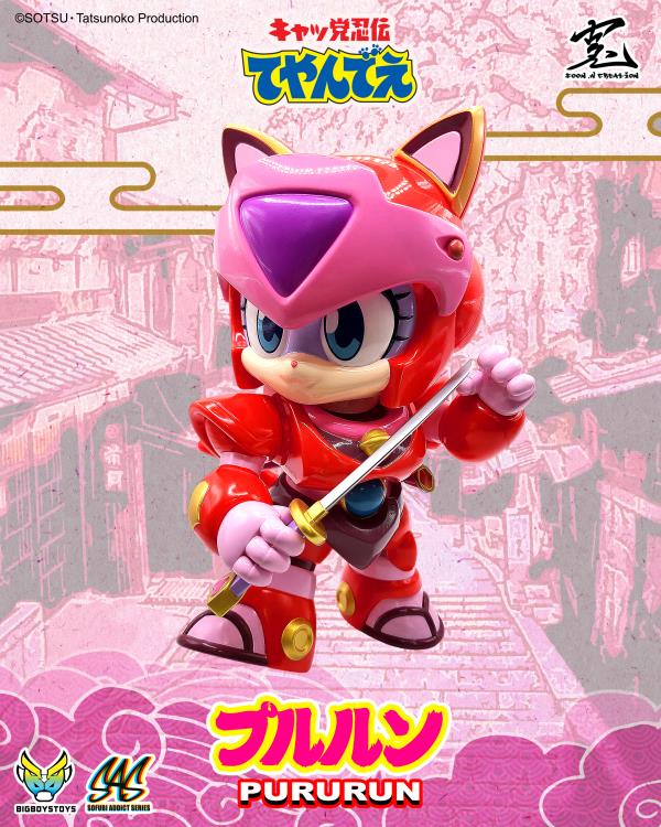 Samurai Cats Esther/Puroron figure from the Sofubi Addict series