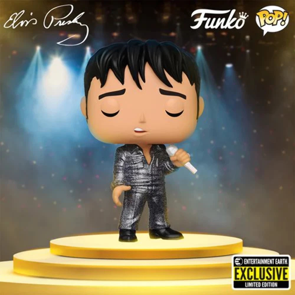 בובת פופ מוזיקה: אלביס פרסלי ספיישל קומבק 68' Funko POP! Rocks: Elvis '68 Comeback Special #188 Entertainment Earth Exclusive