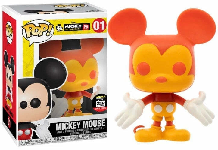 בובת פופ דיסני: מיקי מאוס Funko POP! Disney: Mickey The True Original 90 Years Mickey Mouse (Orange & Yellow) #01 Funko.com Exclusive