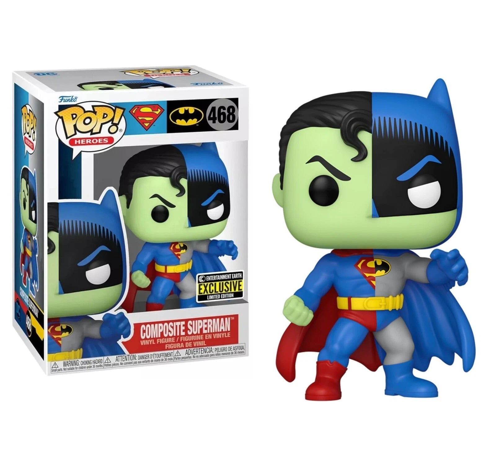 בובת פופ גיבורים: קומפוזיט סופרמן Funko POP! Heroes: DC Composite Superman #468 Entertainment Earth Exclusive