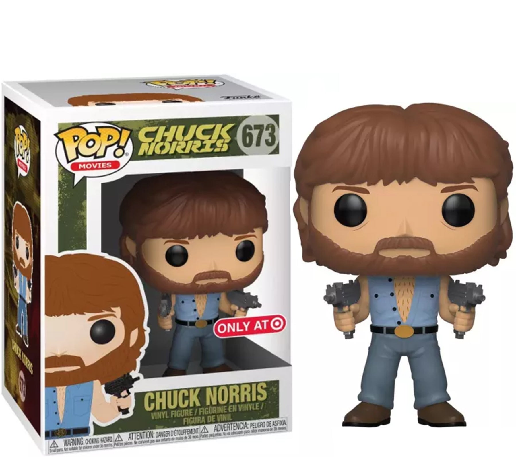 בובת פופ סרטים: צ'אק נוריס מהדורת Target בלעדית Funko POP! Movies: Chuck Norris #673 Target Exclusive
