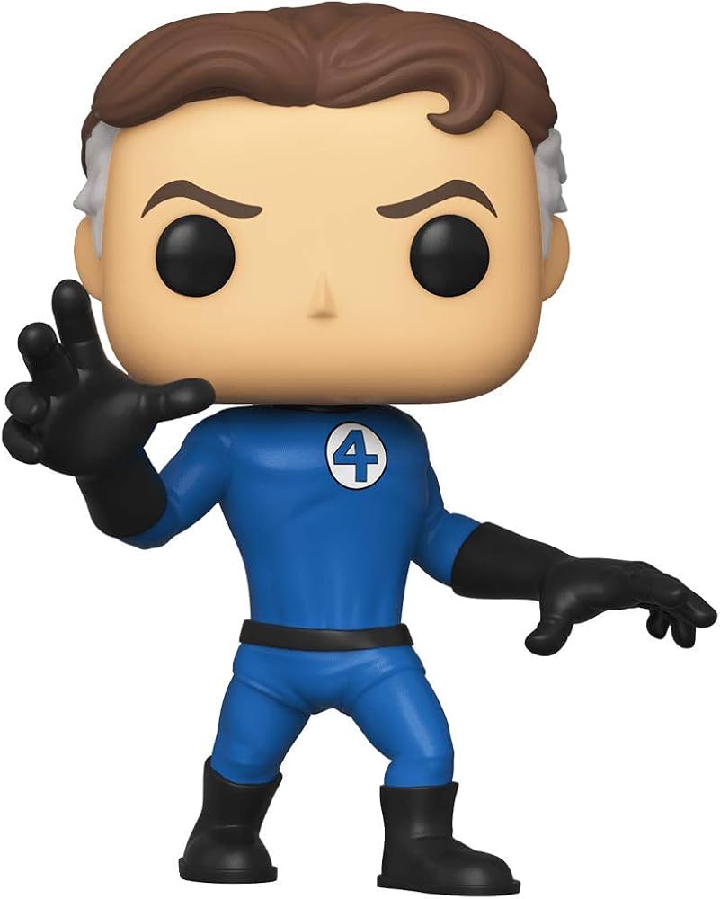 *אריזה פגומה*בובת פופ מארוול: ארבעת המופלאים מיסטר פנטסטיק Funko POP! Marvel: Fantastic Four Mister Fantastic #571 Marvel Collector Corps Exclusive