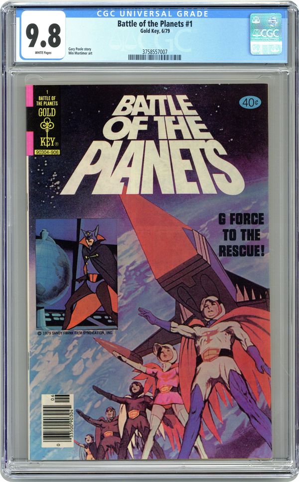 Battle of the Planets #1 CGC 9.8 קומיקס אספנות מדורג מבית Gold Key