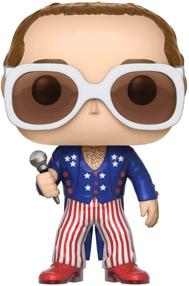 בובת פופ מוזיקה: אלטון ג'ון Funko POP! Rocks: Elton John (Red, White & Blue) #63