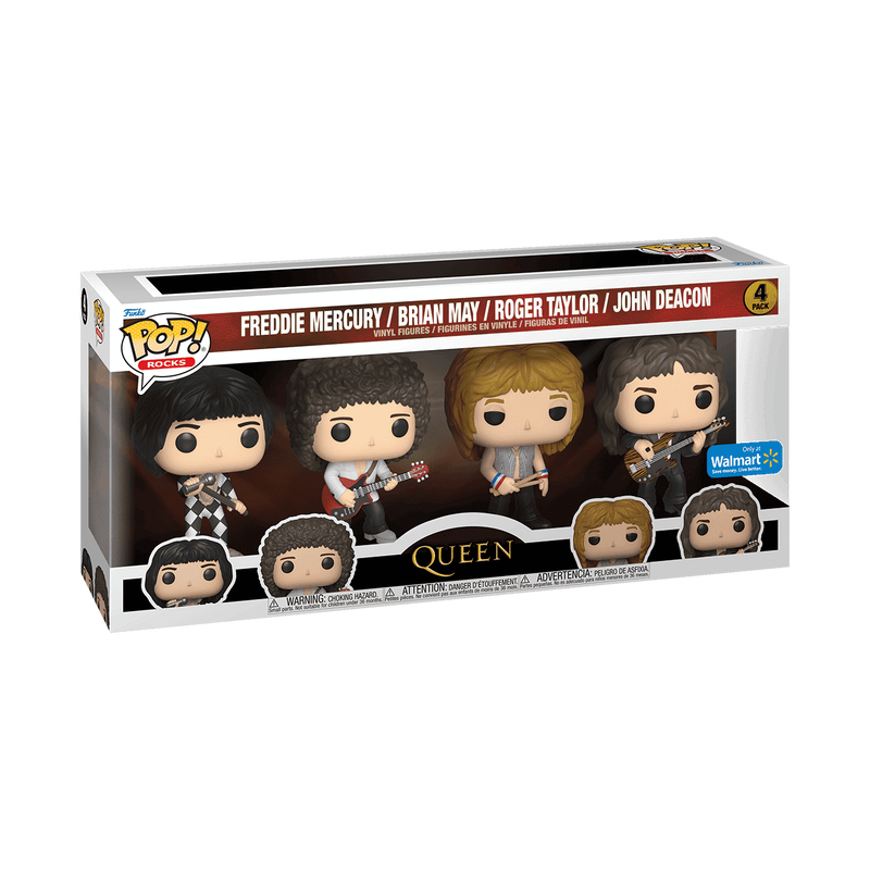 בובת פופ מוזיקה: קווין מארז 4 דמויות Funko POP! Rocks: Queen 4 Pack Walmart Exclusive