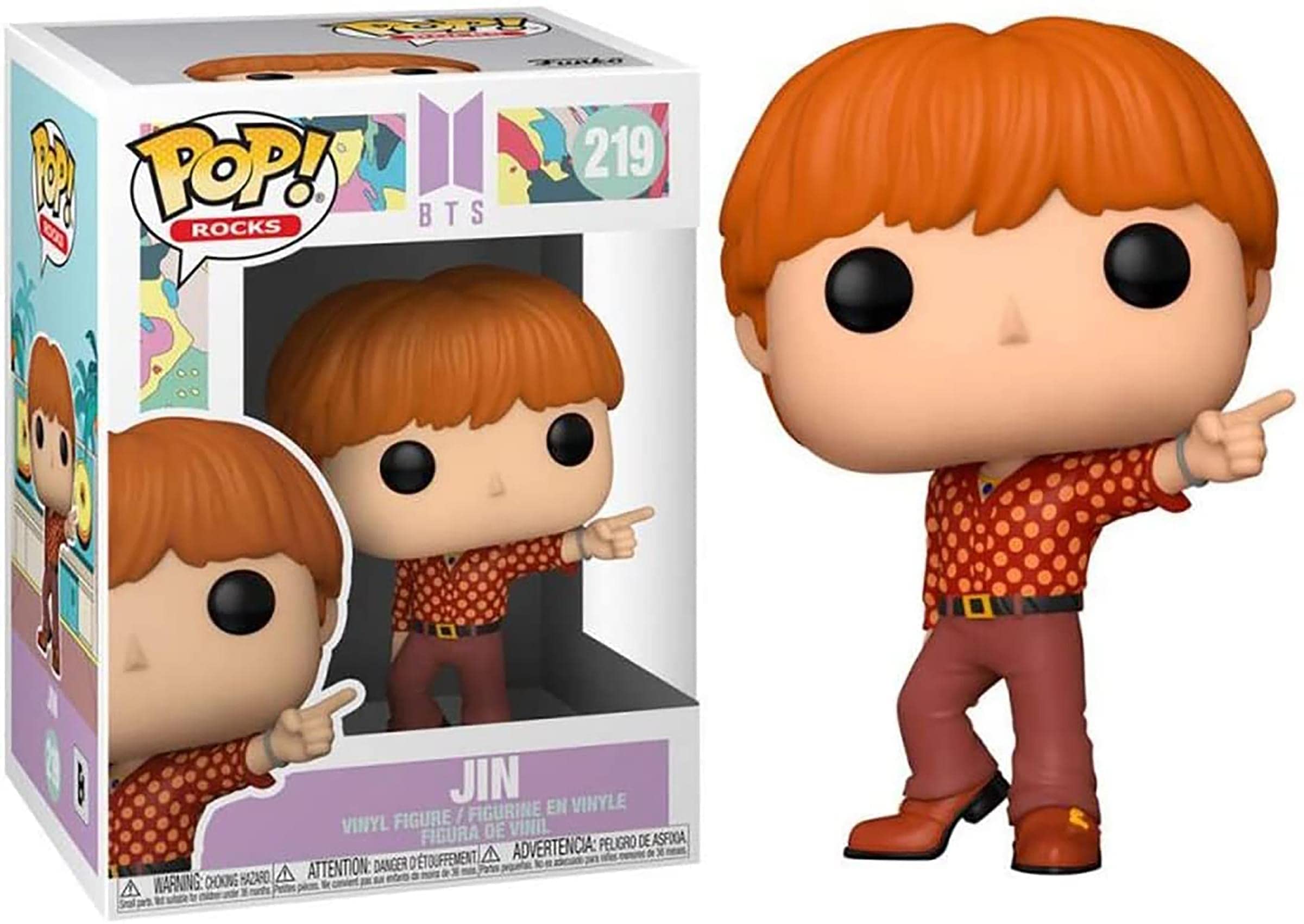 *אריזה פגומה*בובת פופ פופ מוזיקה: BTS ג'ין Funko POP! Rocks: BTS Jin #219