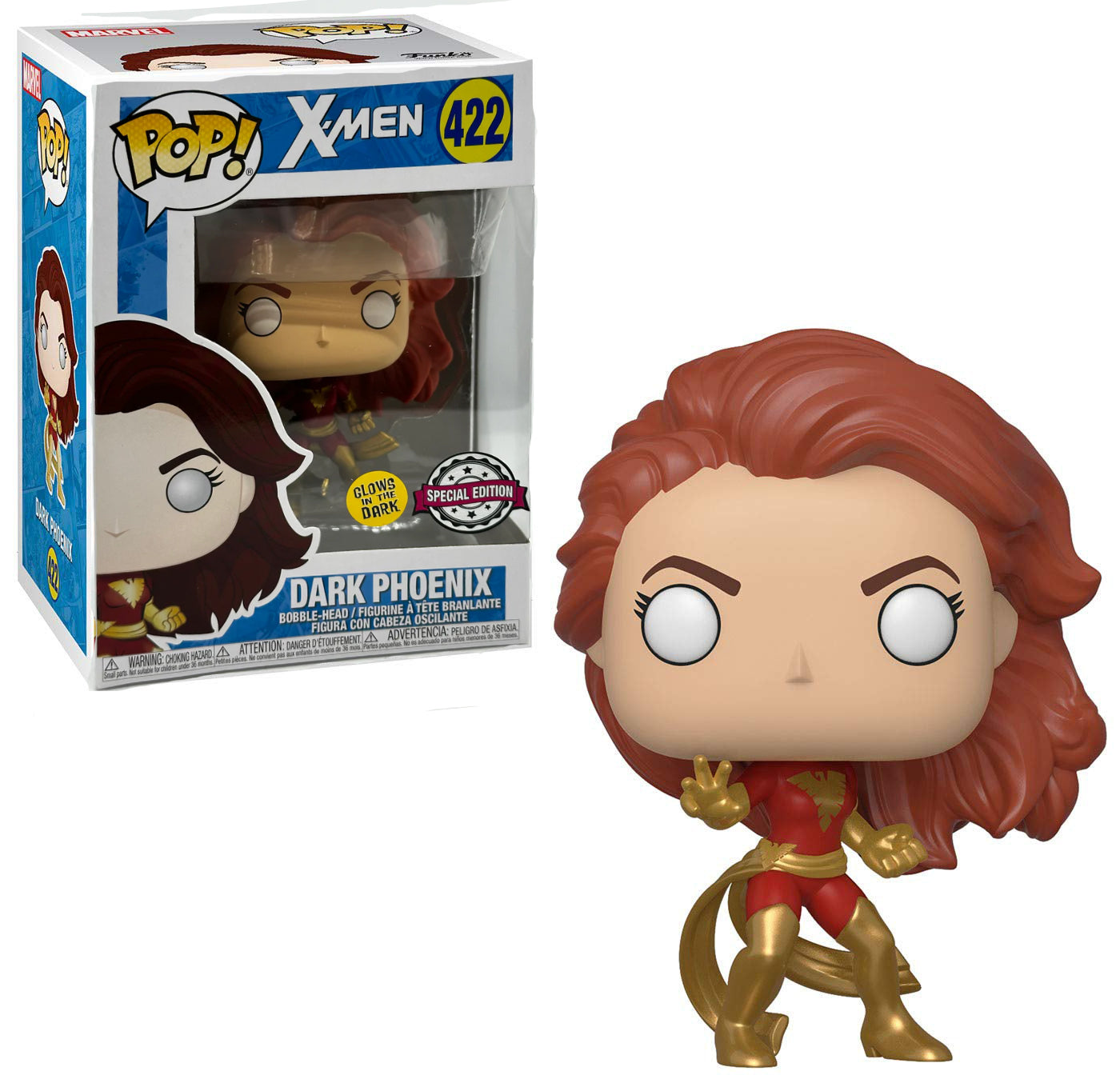 בובת פופ מארוול: אקס-מן הפניקס האפלה Funko POP! Marvel: X-Men Dark Phoenix #422 Glow in the Dark Special Edition