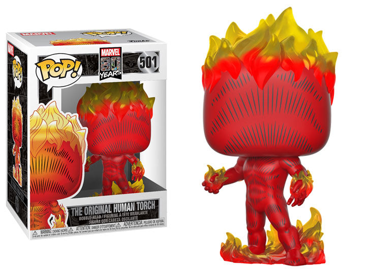 בובת פופ מארוול 80 שנה: הלפיד האנושי המקורי Funko POP! Marvel 80 Years: The Original Human Torch #501