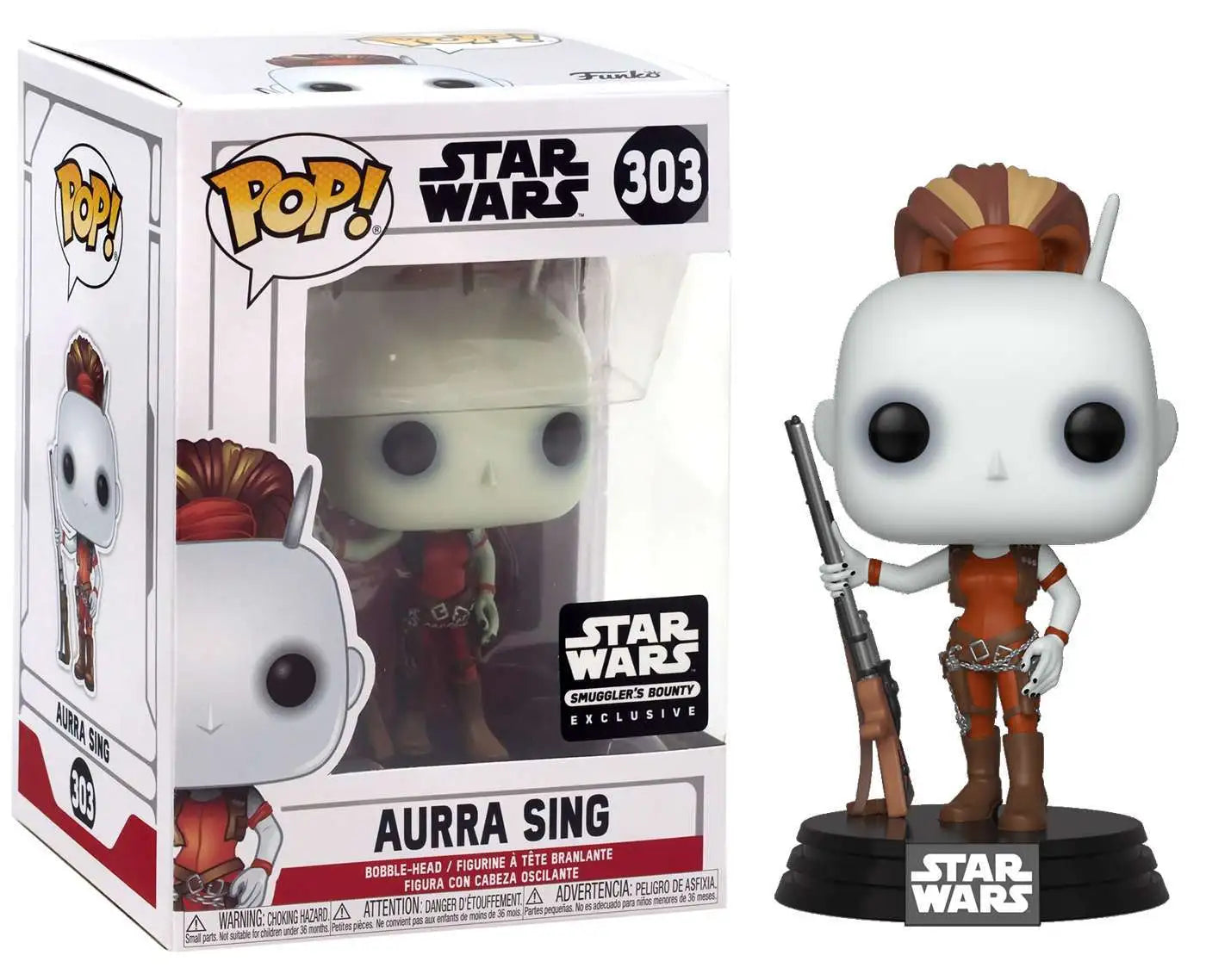 בובת פופ מלחמת הכוכבים: אורה סינג Funko POP! Star Wars Aurra Sing #303 Smuggler's Bounty Exclusive