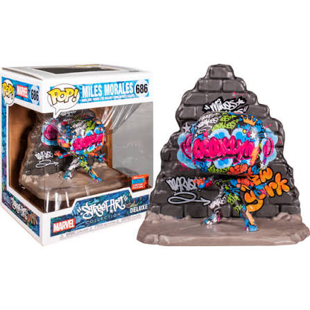 בובת פופ מארוול: מיילס מוראלס Funko POP! Marvel: Street Art Collection Deluxe Miles Morales #686 Funko Exclusive 2020 Fall Convention Limited Edition