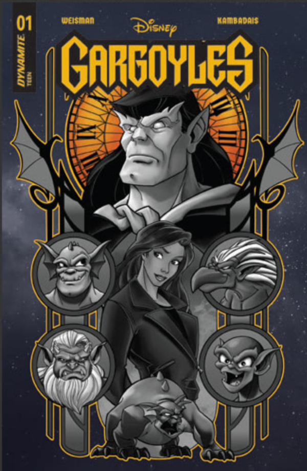 Gargoyles #1 Cajun Gamer Peter Smith Black & White Virgin Variant