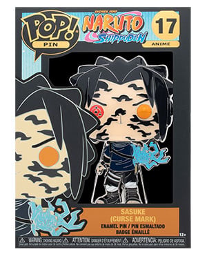 סיכת פופ נארוטו: סאסקה אוצ'יהא (סימן הקללה) Funko POP! Pins: Naruto Sasuke Uchiha (Curse Mark) #17