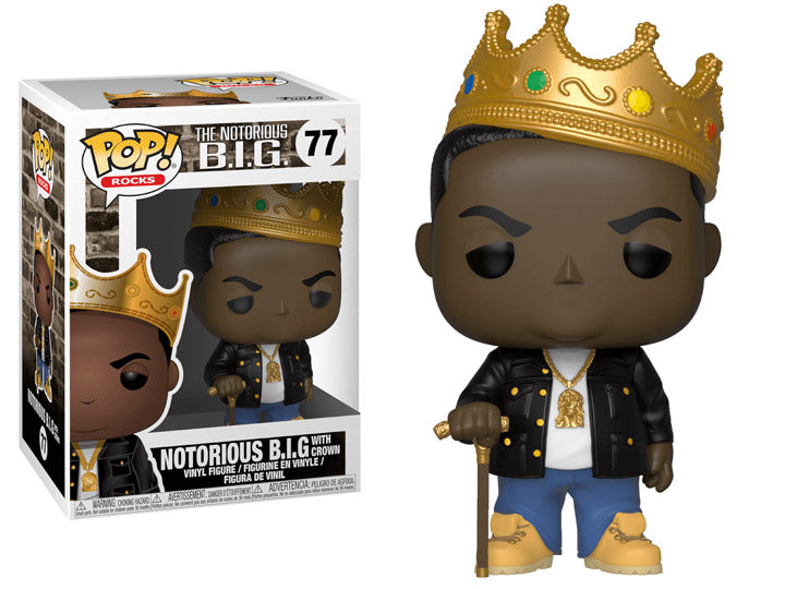 בובת פופ מוזיקה: הנוטוריוס בי.איי.ג'י עם כתר Funko POP! Rocks: Notorious B.I.G. With Crown #77