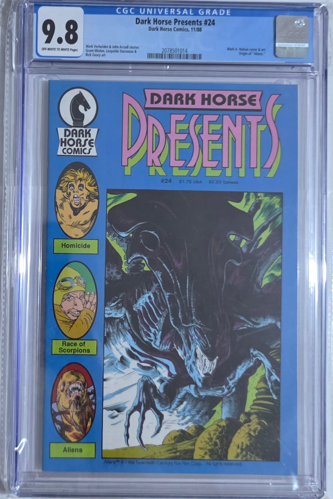 Dark Horse Presents #24 CGC 9.8 קומיקס אספנות מדורג מבית Dark Horse Comics