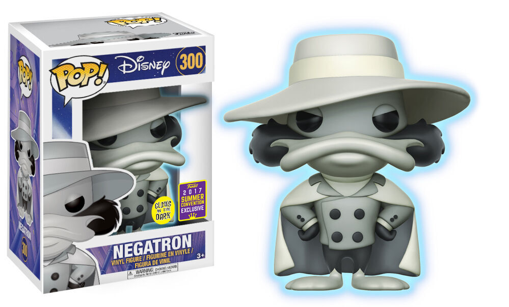 בובת פופ דיסני: דארקווינג דאק נגטרון Funko POP! Disney: Darkwing Duck Negatron #300 Summer Convention 2017 Exclusive (Glows in the Dark)