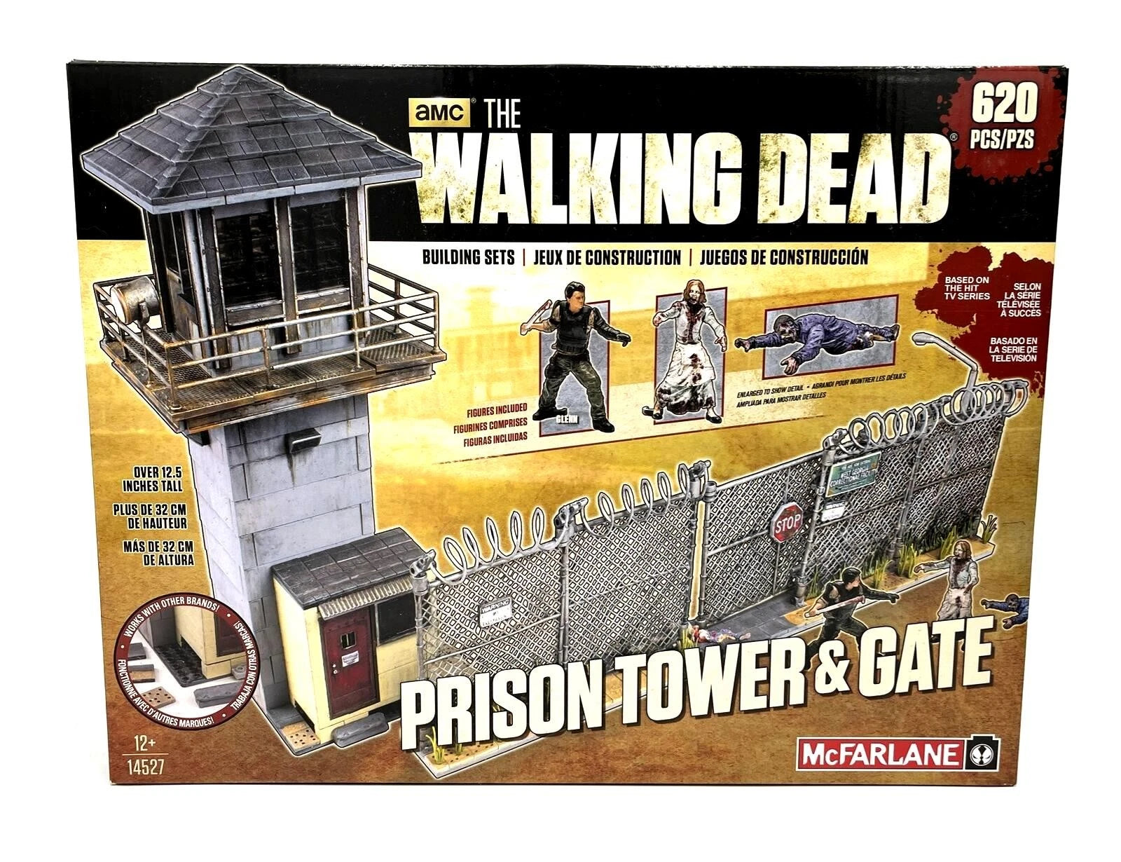 סט מגדל ושער הכלא מהמתים המהלכים להרכבה מבית McFarlane Toys